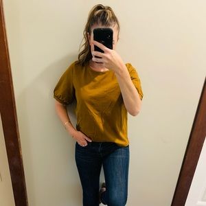 Madewell puff sleeve blouse.